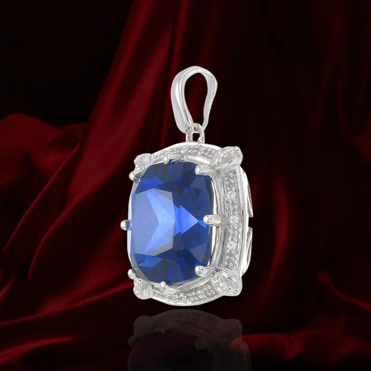 Sparkling Vintage Inspired Sapphire Pendant