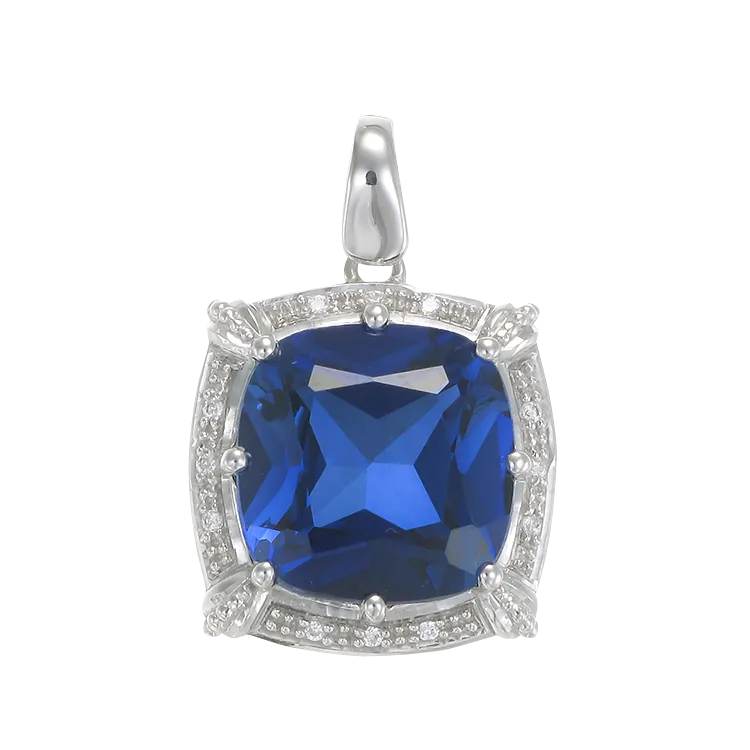 Sparkling Vintage Inspired Sapphire Pendant