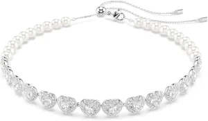 Swarovski Ariana Grande Angelic Mixed Cut Heart Crystal Choker Necklace in Rhodium Finish - Part of the Ariana Grande x Capsule Collection