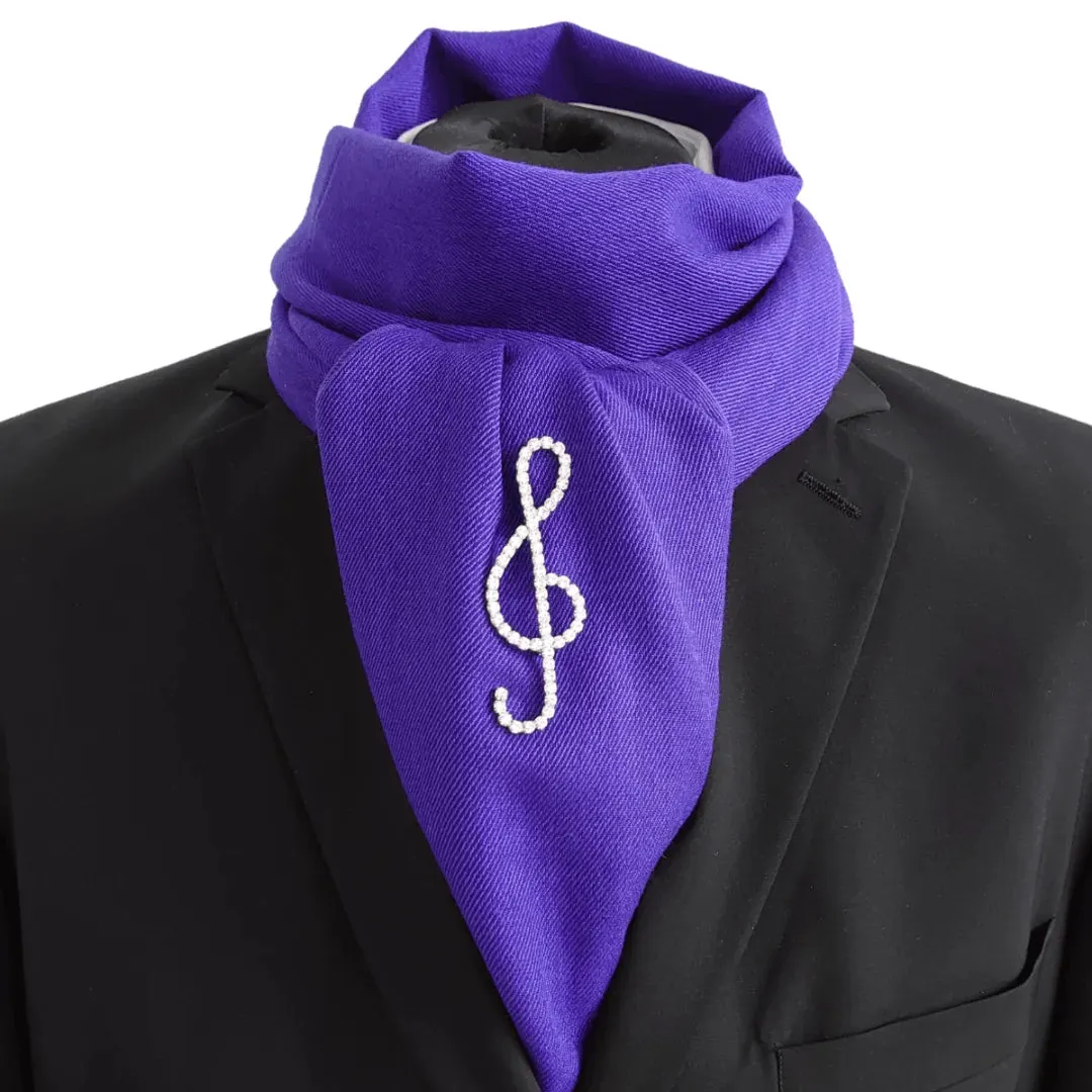 Swarovski Crystals Treble Clef Lapel Brooch