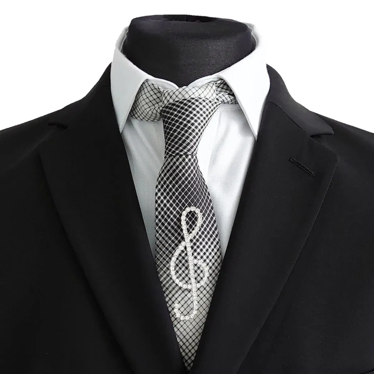 Swarovski Crystals Treble Clef Lapel Brooch