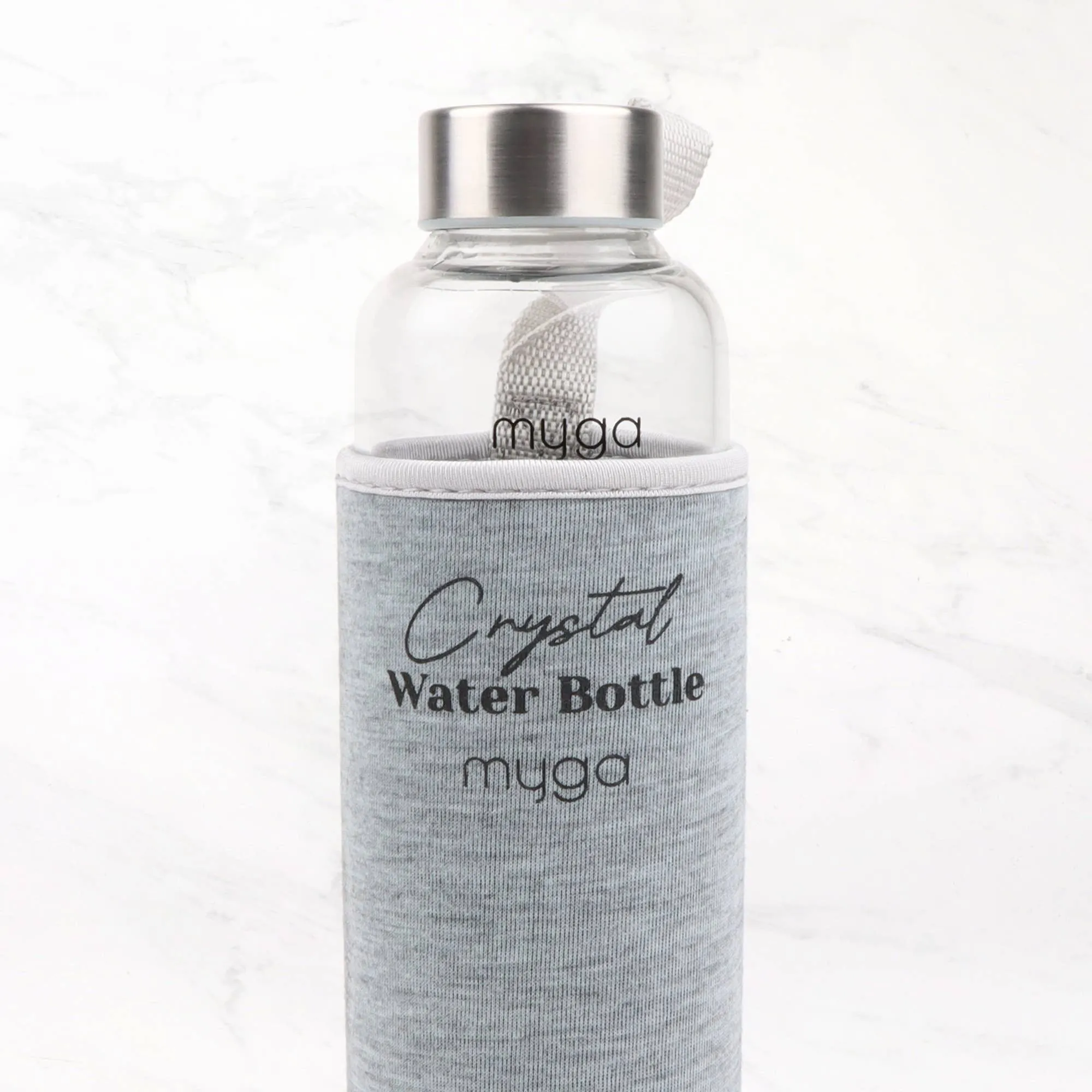 Tigers Eye Crystal Glass Water Bottle
