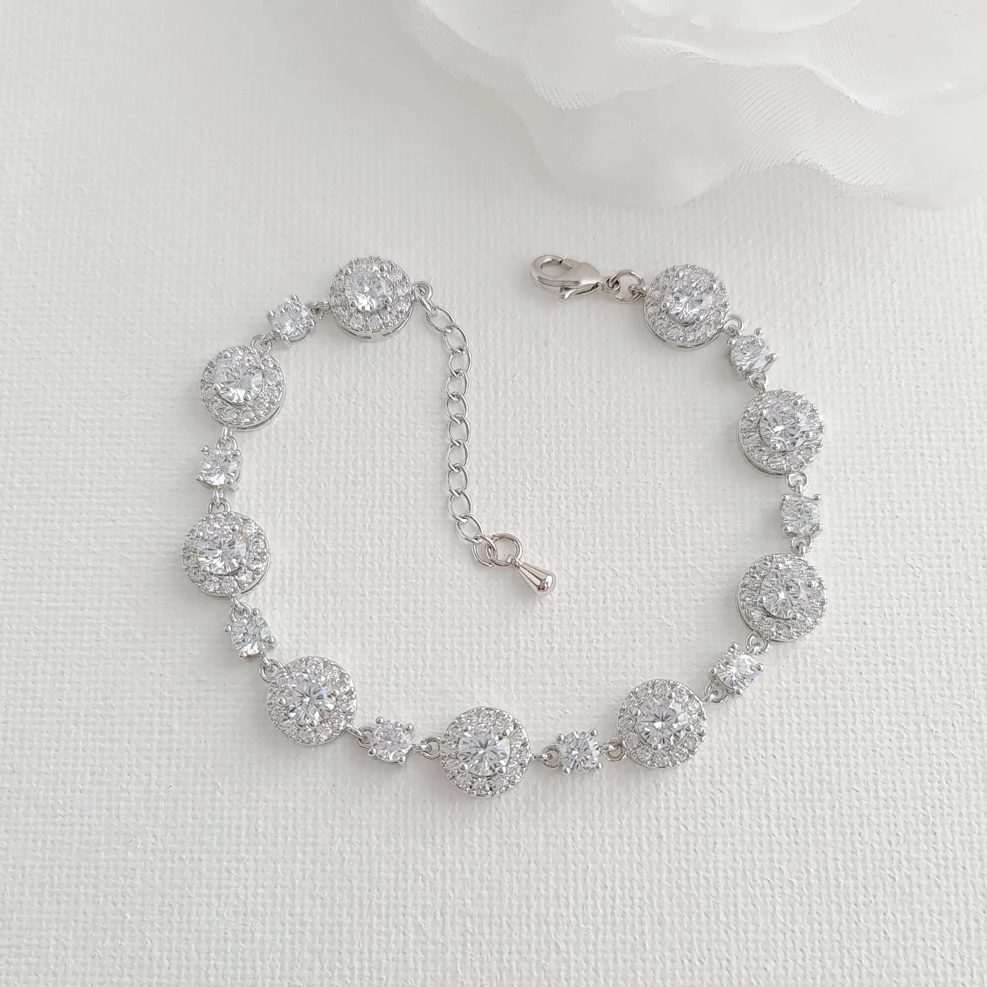 Wedding Day Bracelet for Bride Rose Gold-Reagan